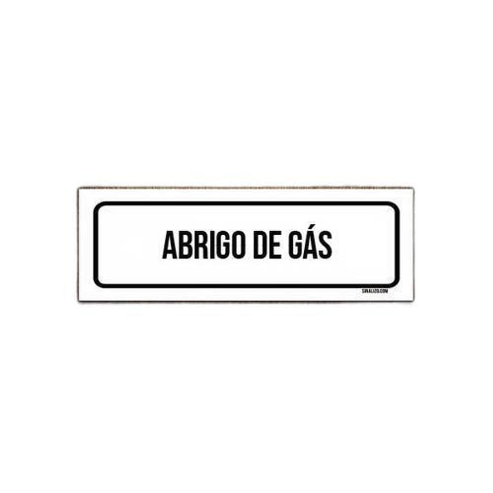 Placa De Sinalização Setor - Abrigo De Gás 23X9