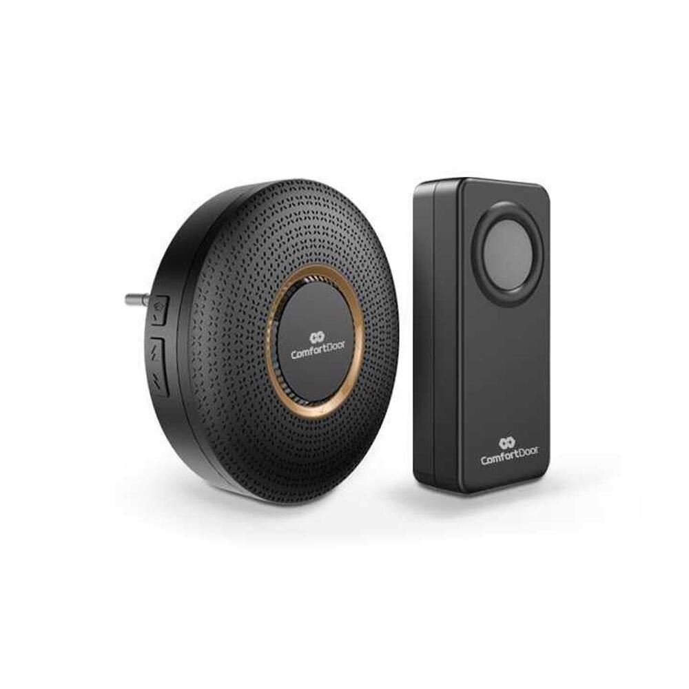 Campainha Wireless Redonda Preta Bivolt Confortdoor