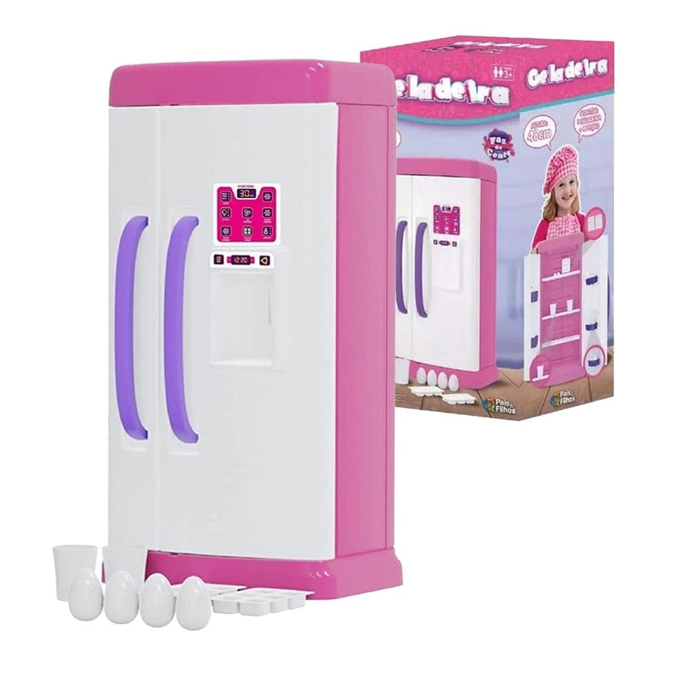 Geladeira Faz de Conta Rosa - Pais e Filhos