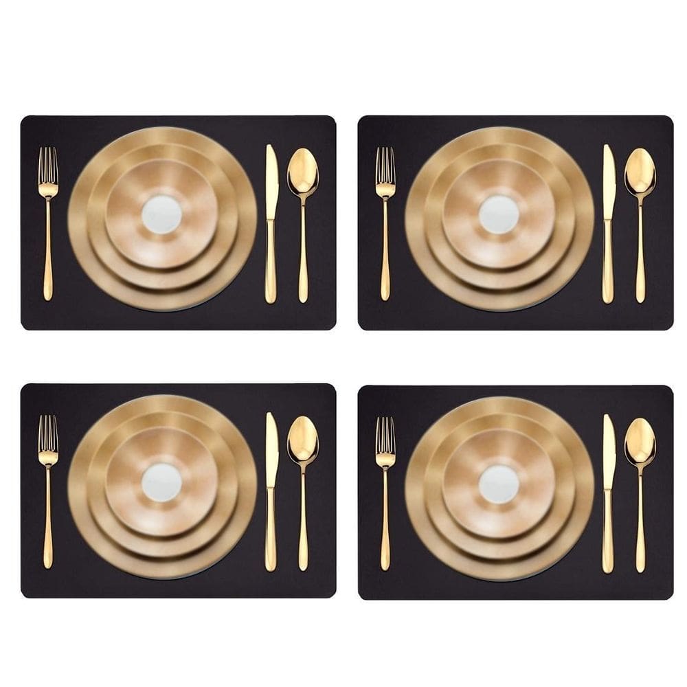 8 Jogo Americano Couro Impermeável Limpa Facil Para Mesa