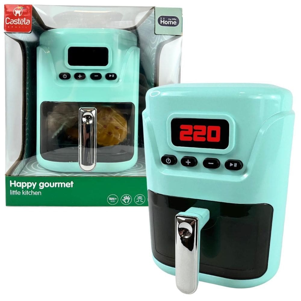 Air Fryer Brinquedo Gourmet Som Luz Acessorios Castela