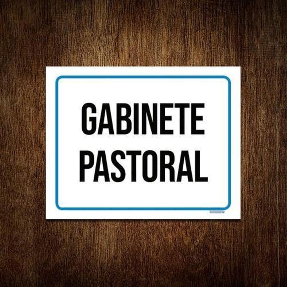 Placa Sinalização - Gabinete Pastoral 18X23