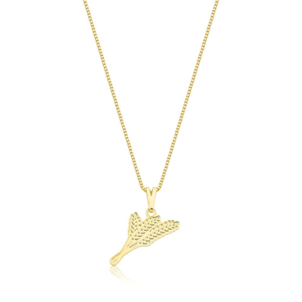Colar Trigo Revestido em Ouro