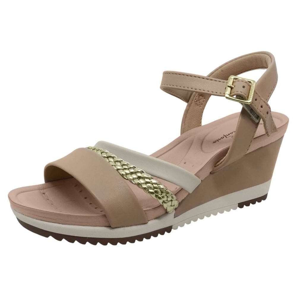 Sandalia Feminina Conforto Anabela Media Modare 7123.147