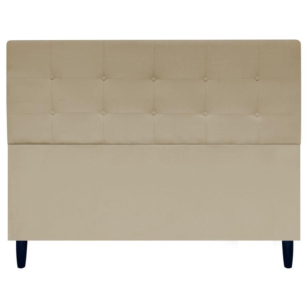 Cabeceira Cama Ivy Para Cama Queen 160 Cm Suede Nude, Suede