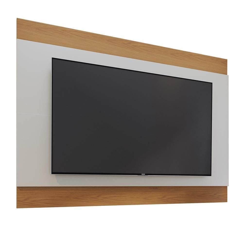 Painel Nilo Off White Matte Freijó Para Tv Até 75 Colibri Off White Matte Freijó