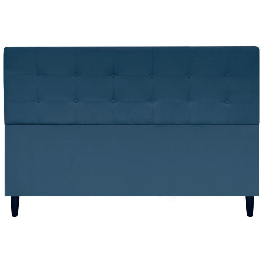 Cabeceira Cama Ivy King Ivy 195 Cm Suede Azul-marinho, Suede