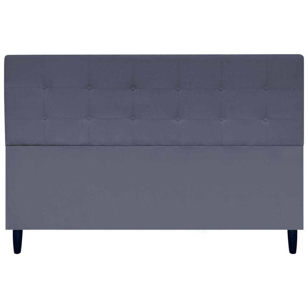 Cabeceira Cama Ivy King Ivy 195 Cm Suede Cinza, Suede