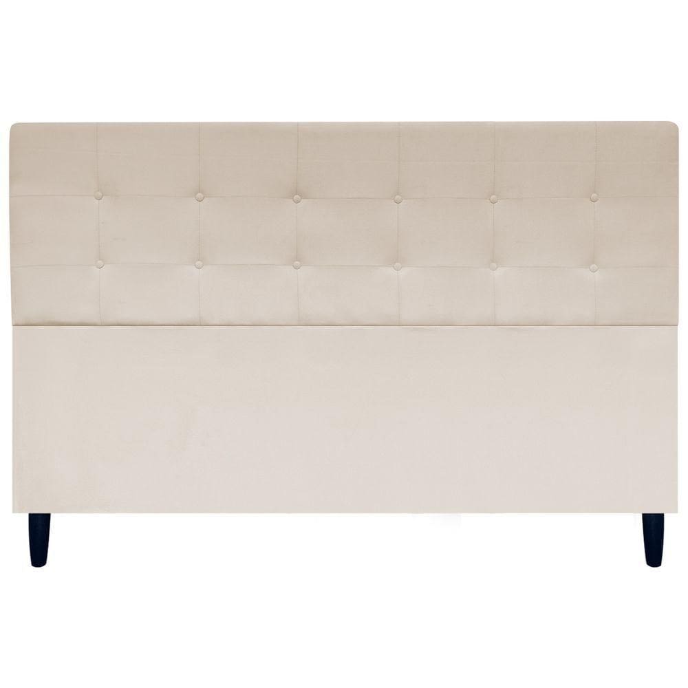 Cabeceira Cama Ivy King Ivy 195 Cm Suede Bege, Suede
