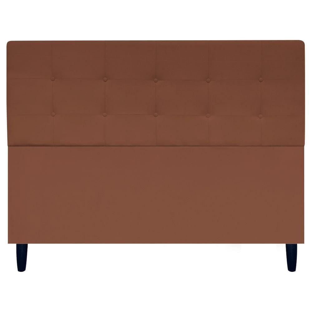 Cabeceira Cama Ivy Para Cama Queen 160 Cm Suede Terracota, Suede