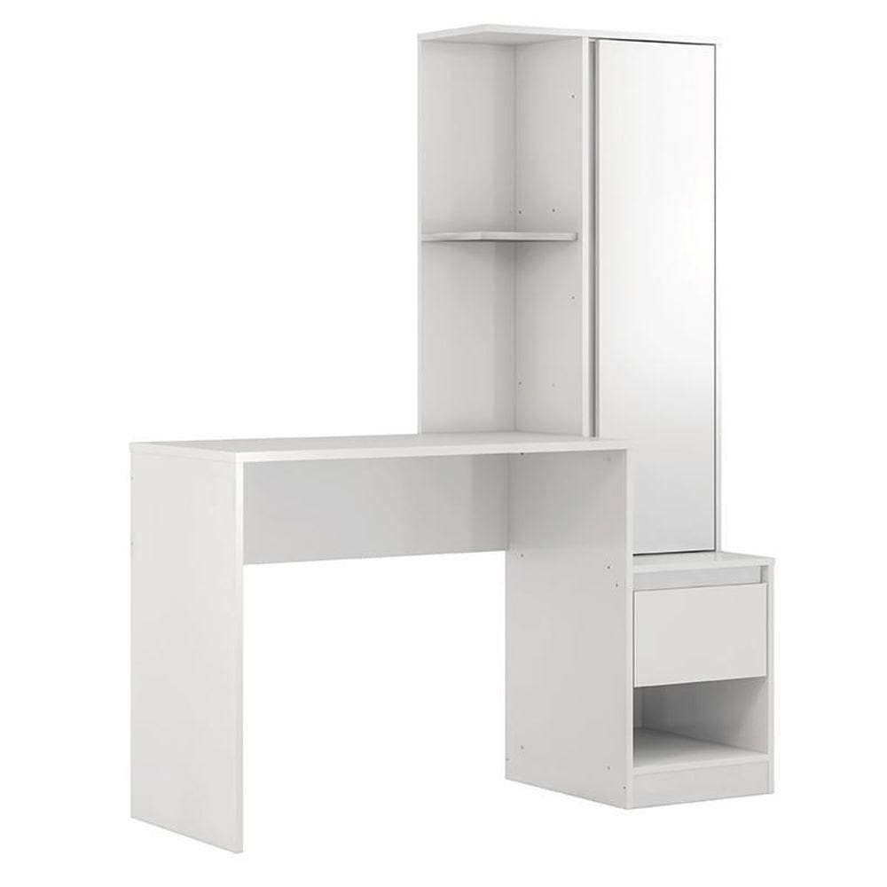 Escrivaninha Office Morada Com Armário 1 Porta E 1 Gaveta Branco Demóbile Branco