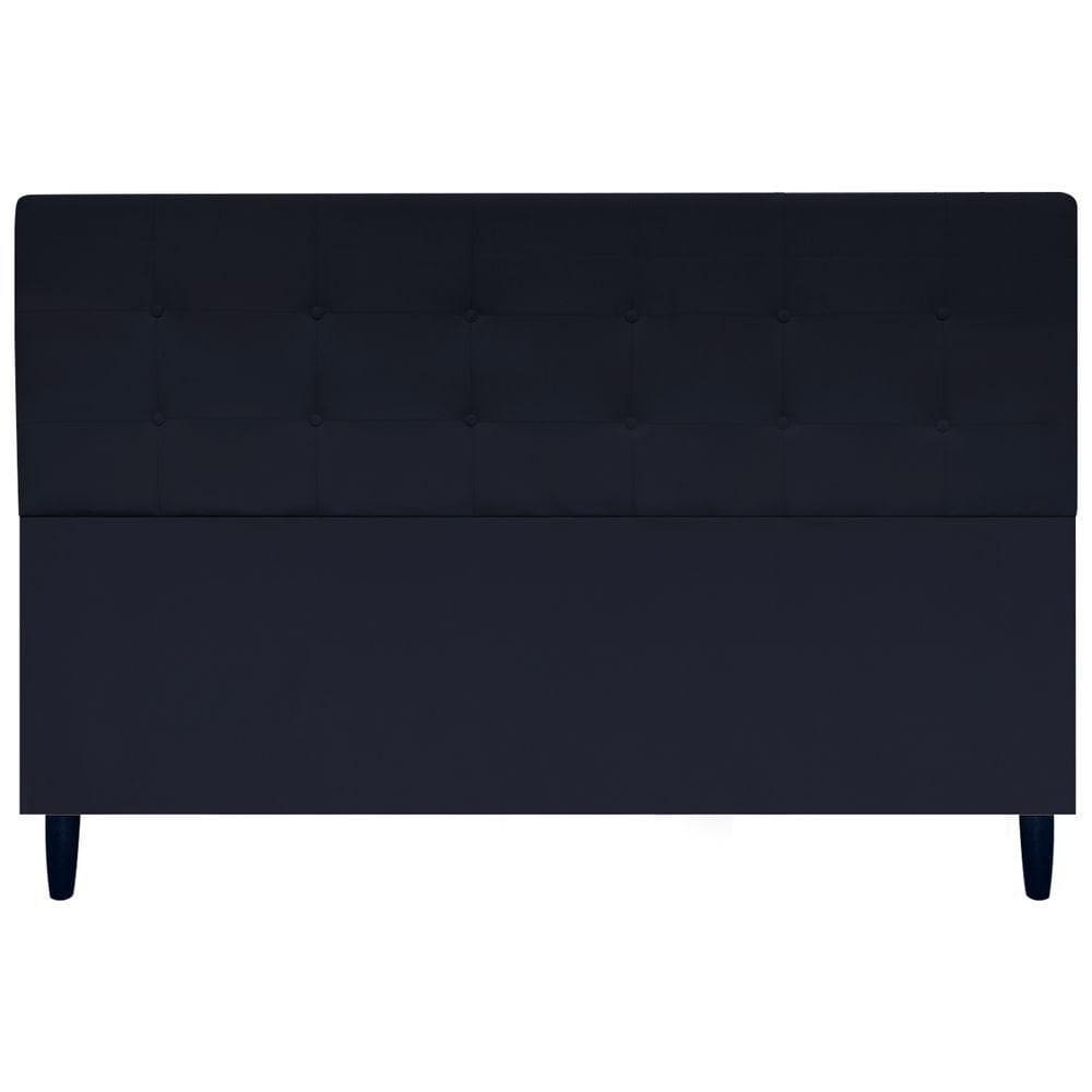 Cabeceira Cama Ivy King Ivy 195 Cm Suede Preto, Suede