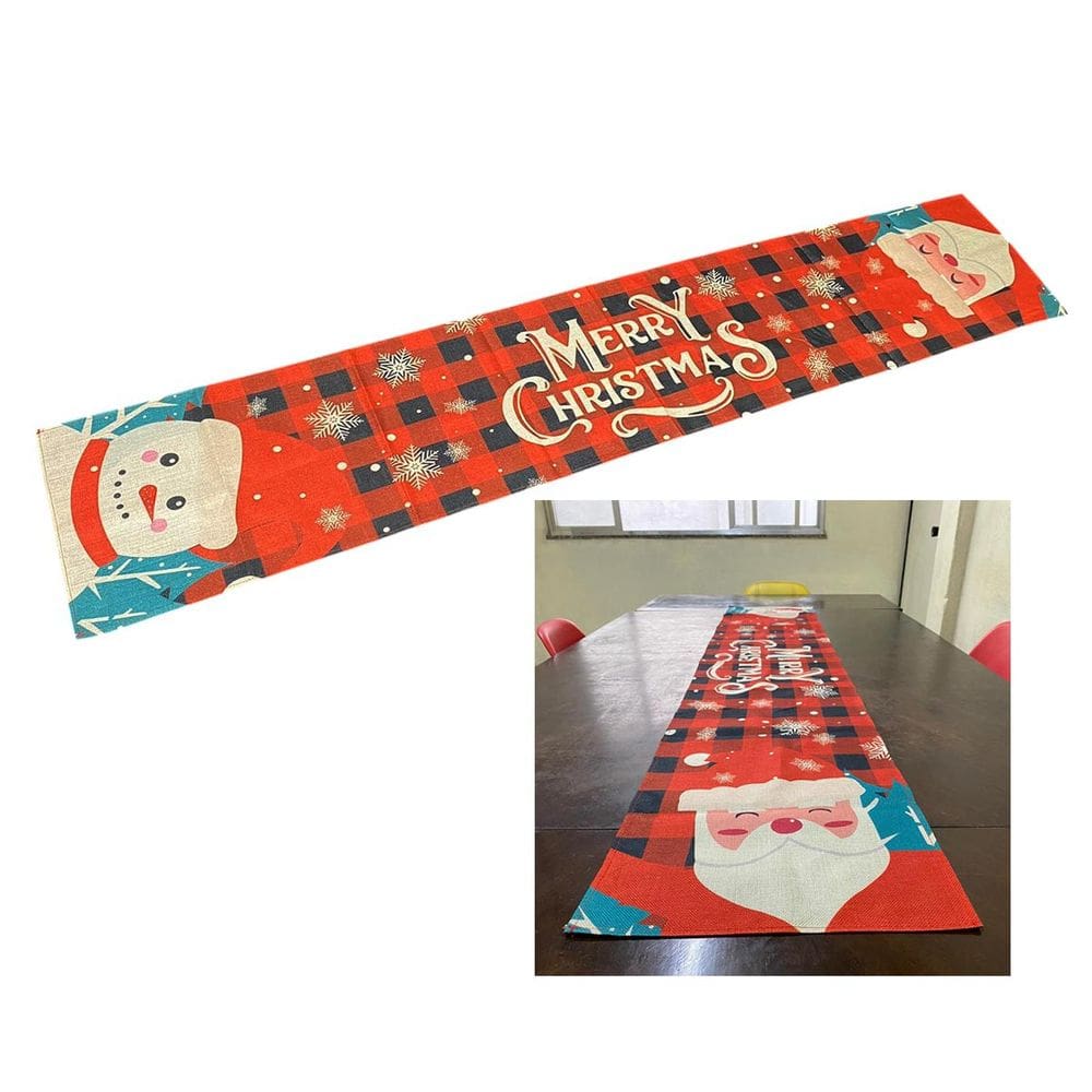 Caminho de Mesa Toalha Passeira Natal Natalino Trilho Mesa de Jantar Decoraçao Festa Reuniao Celebraçao Fim de Ano Festa Confraternizaçao