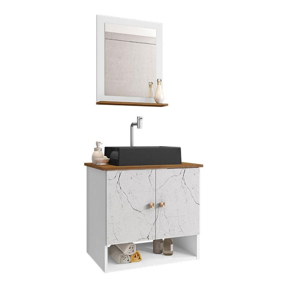 Gabinete Banheiro Deli Cuba Torino Prt Torn Valv Click Inox