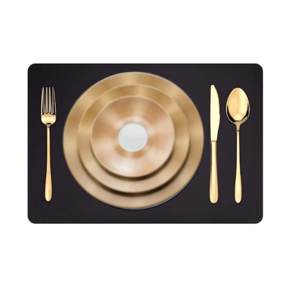 14 Jogo Americano Couro Impermeável Limpa Facil Para Mesa