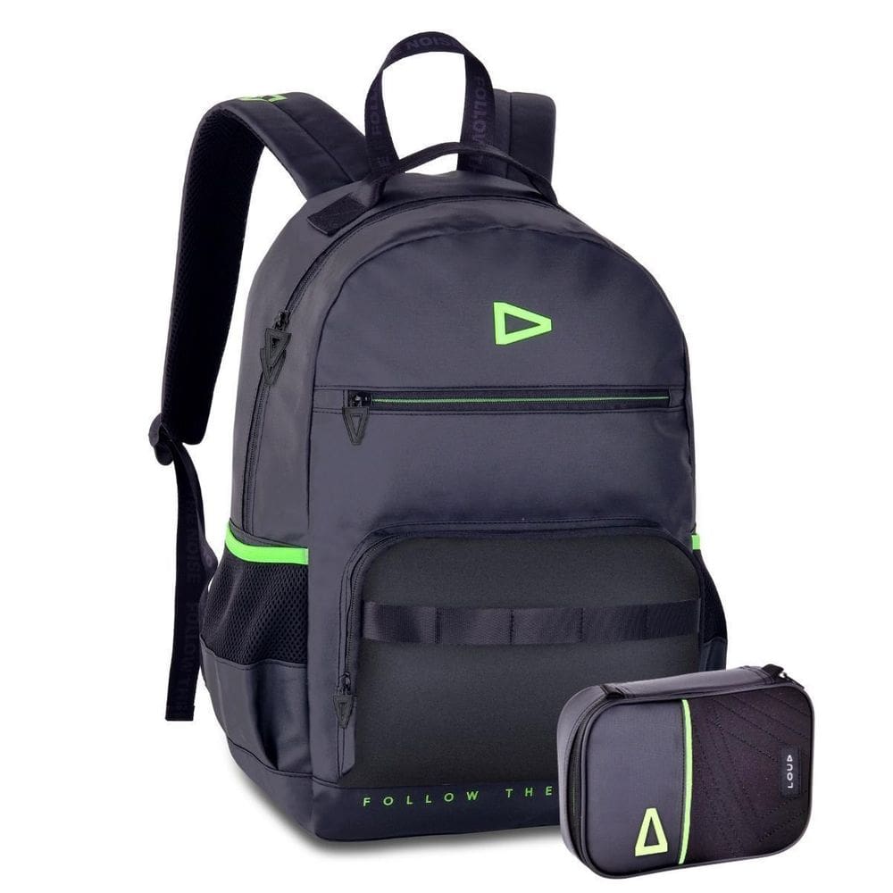 Kit Mochila Costas 17,5 Loud Oficial Gamer Estojo Escolar