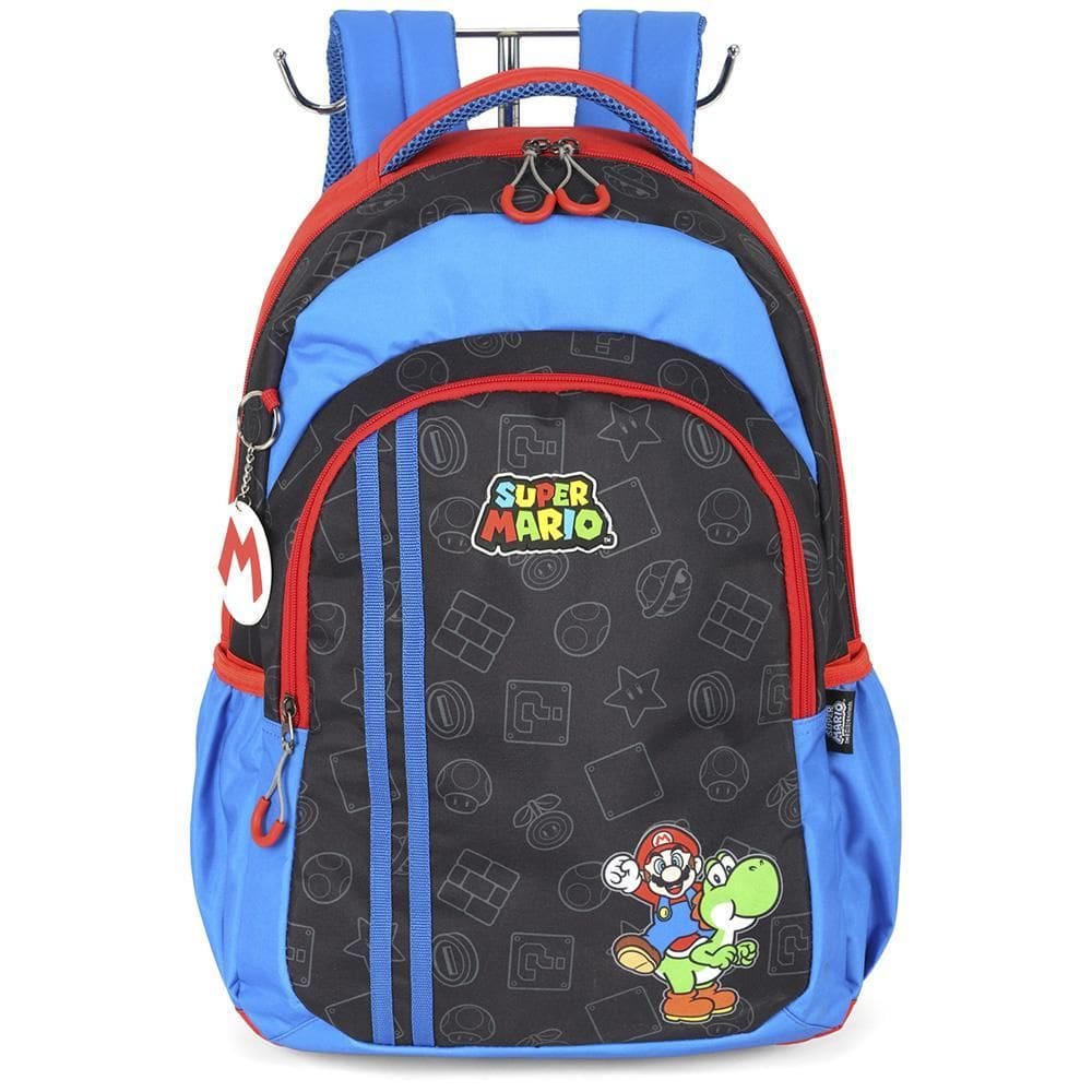 Mochila De Costas Escolar Compartimento Notebook Mario Bros