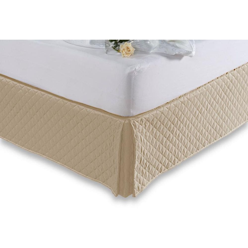 Saia Cama Box Queen Matelasse Ultrassonico Forro E Babado