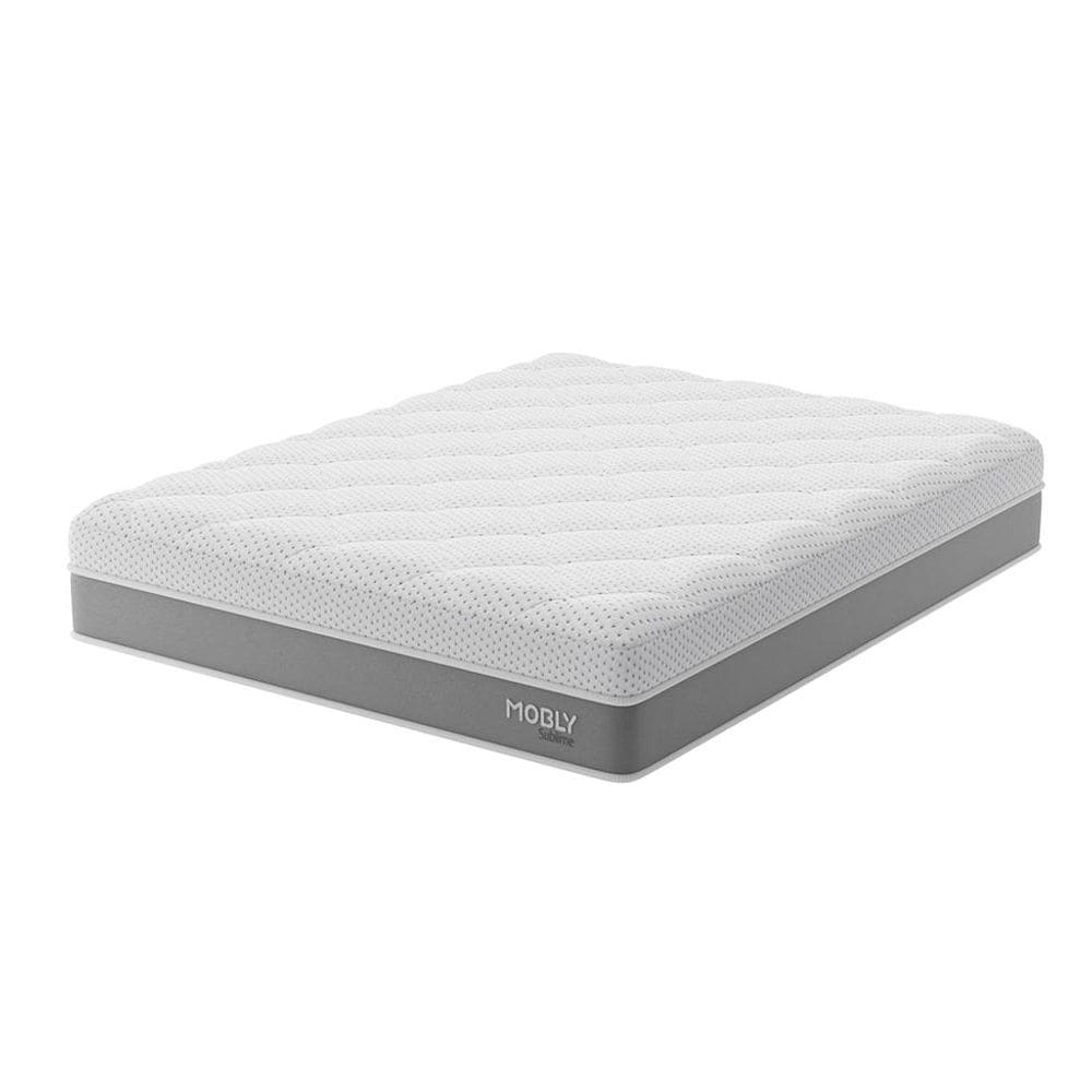 Colchão Queen Sublime Mola Ensacada e Espuma Viscoelástica (32x158x198) Cinza e Branco