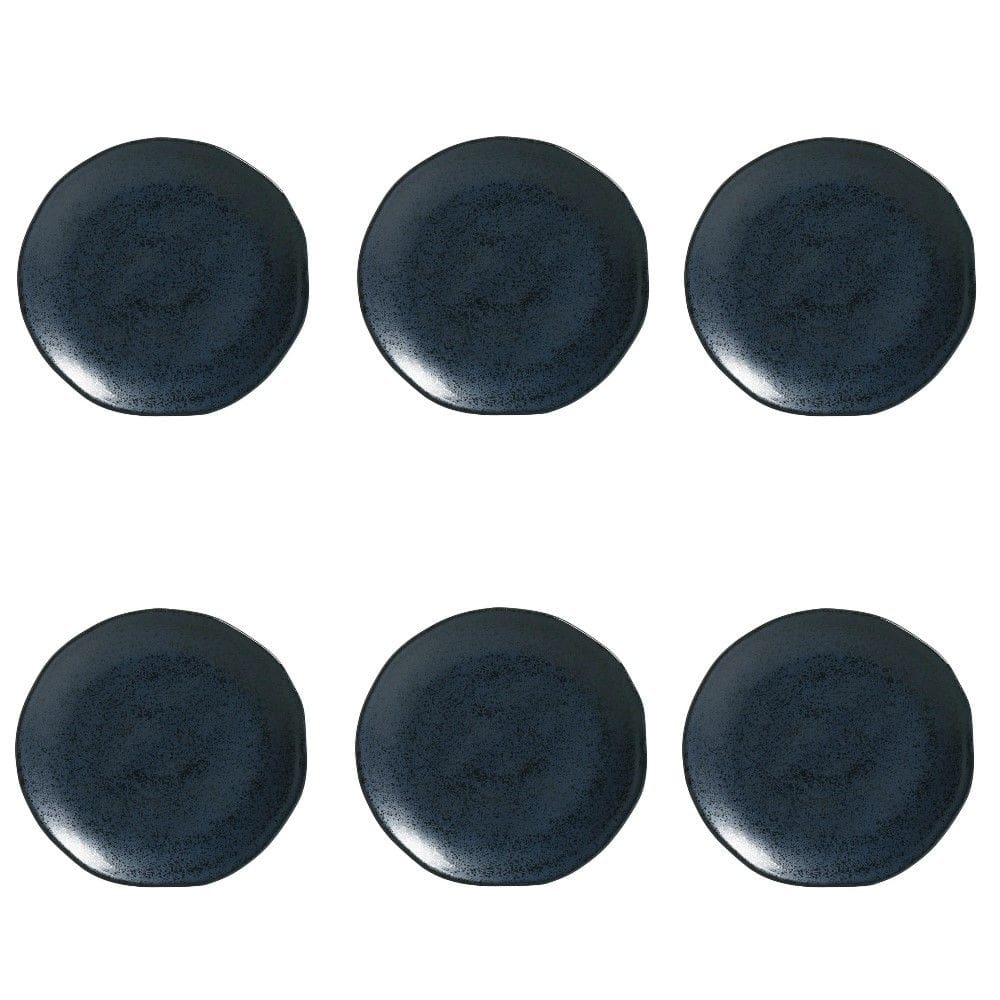 Conjunto de Pratos de Sobremesa 06 Peças Orgânico Night Blue Porto Brasil