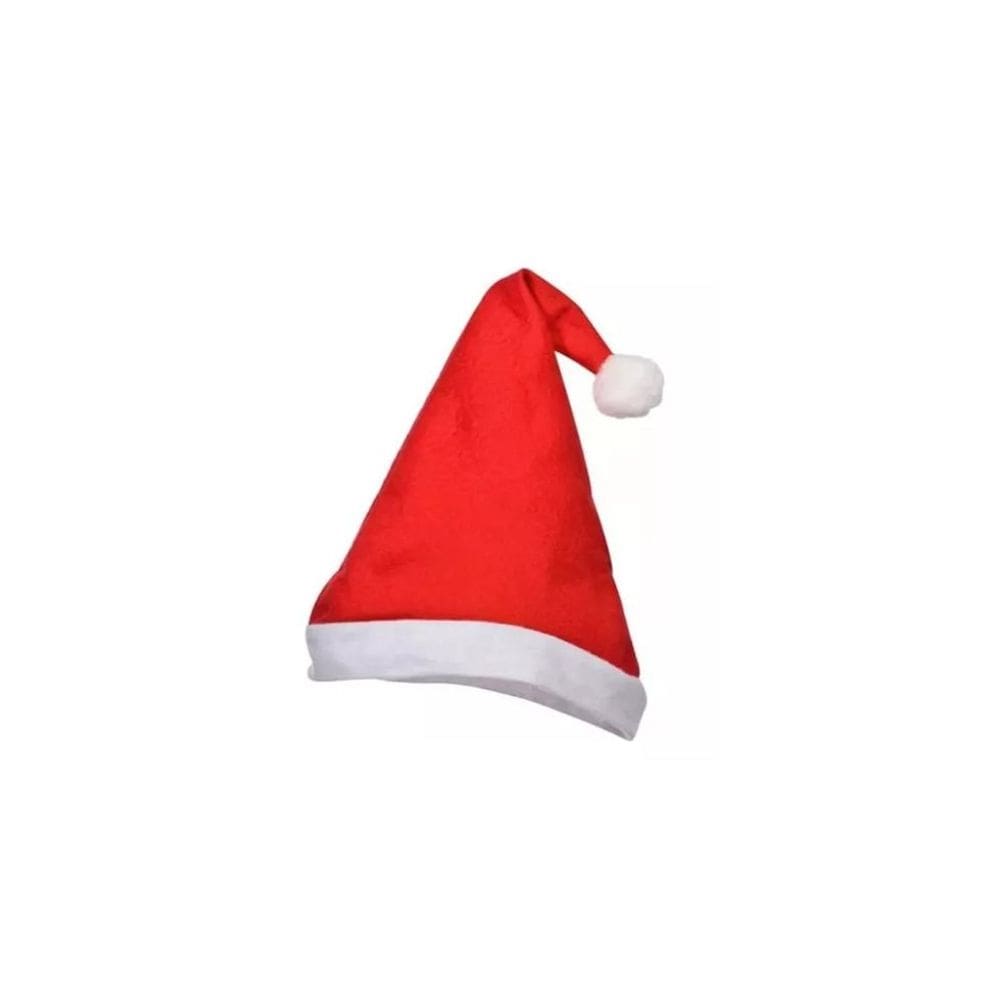 fantasia Kit 5 Gorro De Papai Noel Mamãe Touca Feltro Natal