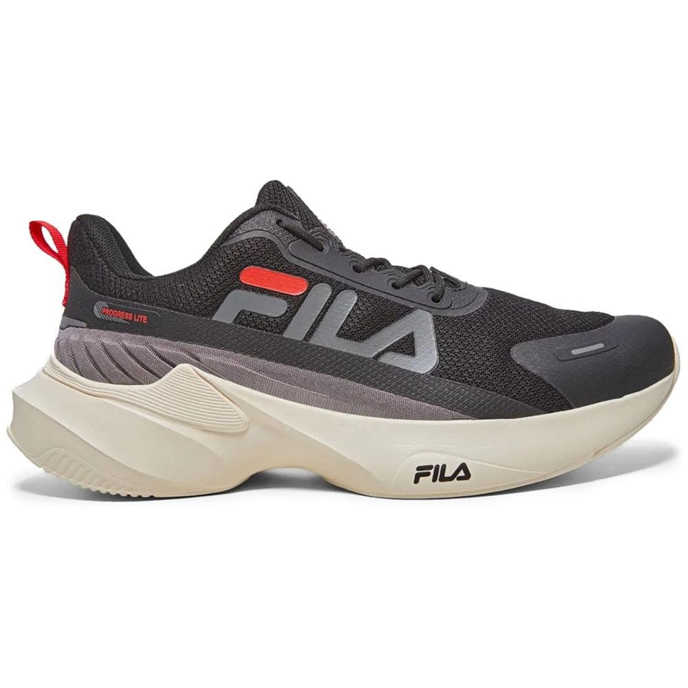 Tênis Fila Progress Lite Masculino - Preto e Vermelho