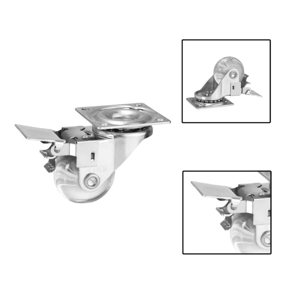 Rodízio Gel Rodinha Giratória Móveis 35Mm Com Freio Trava