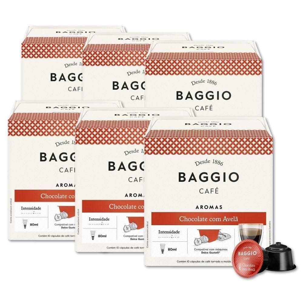 60 Cápsulas Café Baggio Aromas Chocolate E Avelã Dolce Gusto