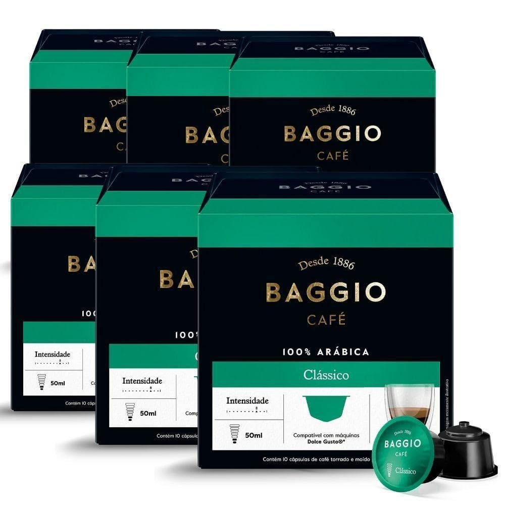 60 Cápsulas Café Baggio Clássico Para Dolce Gusto