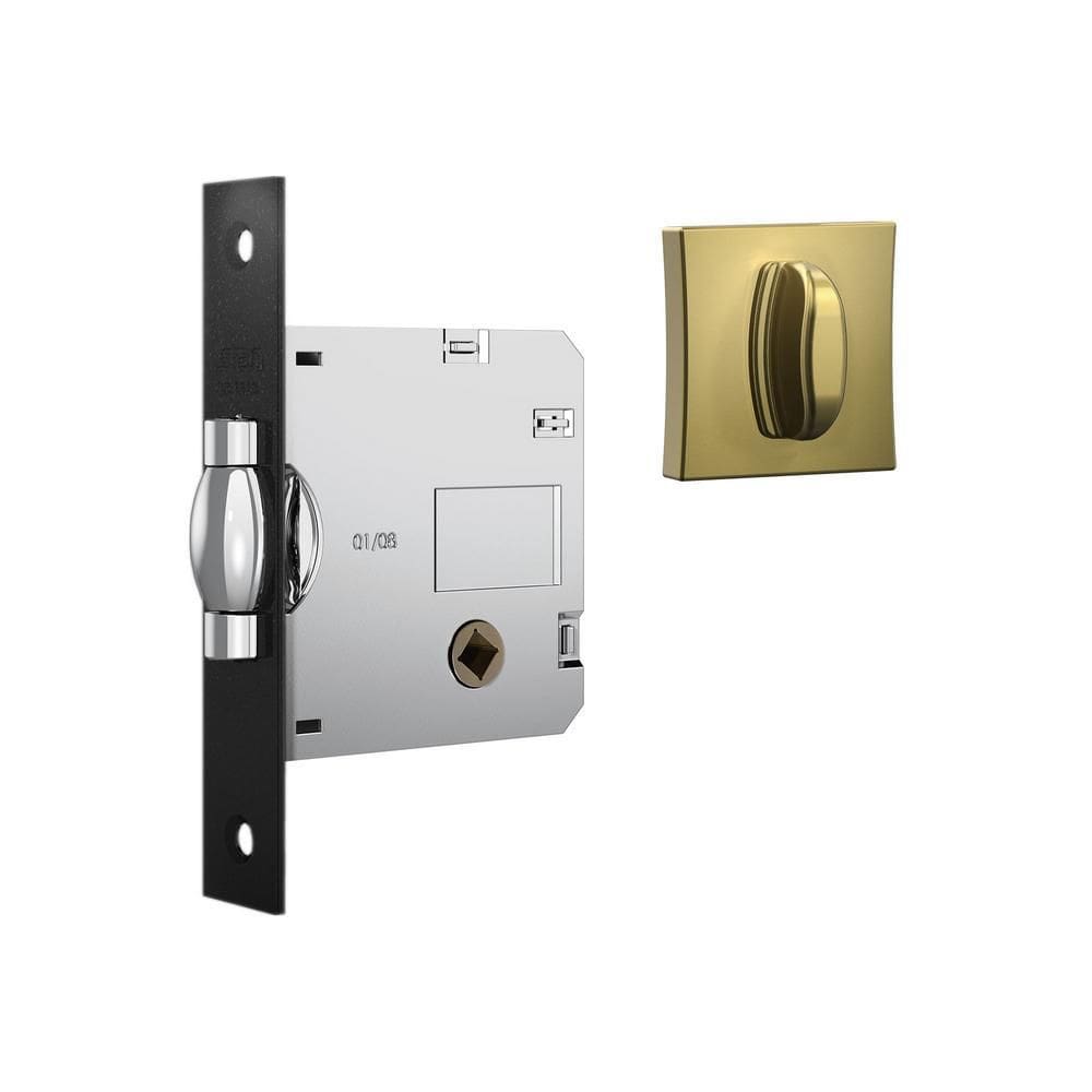 Fechadura Stam 1025 Pivotante P/ Banheiro Quadrada Gold