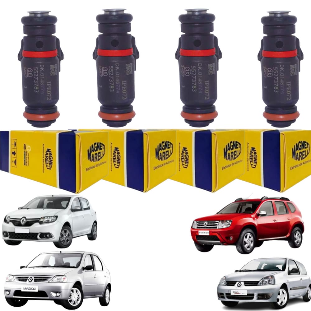 4 Bicos Injetores Renault Clio Duster Logan Sandero IPE072