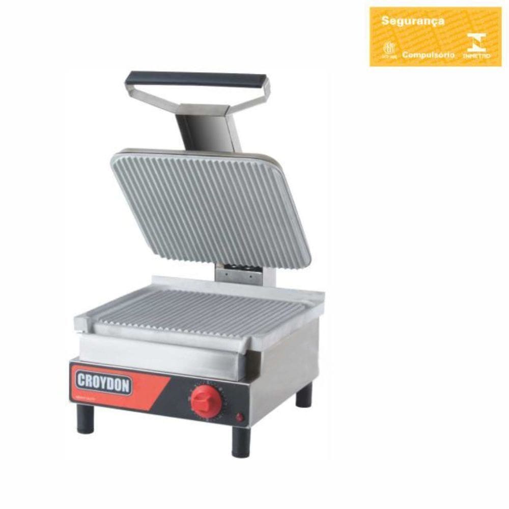 Sanduicheira Elétrica Simples Estriada SASE Croydon 110V