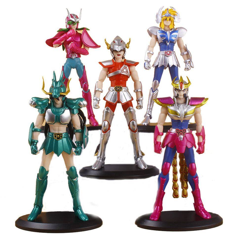 Kit 5 Bonecos Cavaleiros Do Zodiaco Armadura De Bronze Action Figure 19Cm