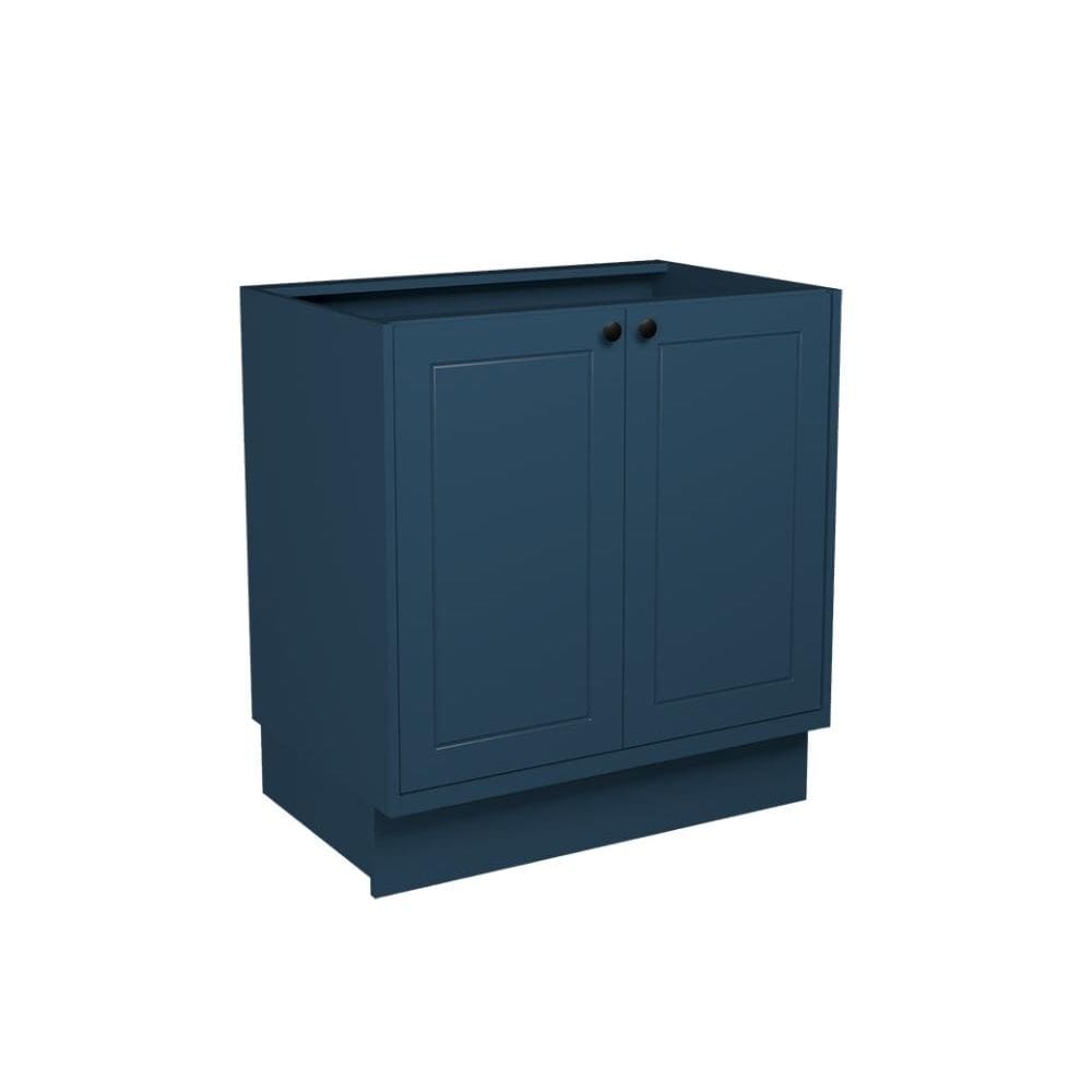 Balcão de Cozinha sem Tampo Évora 2 PT Azul Orion 80 cm