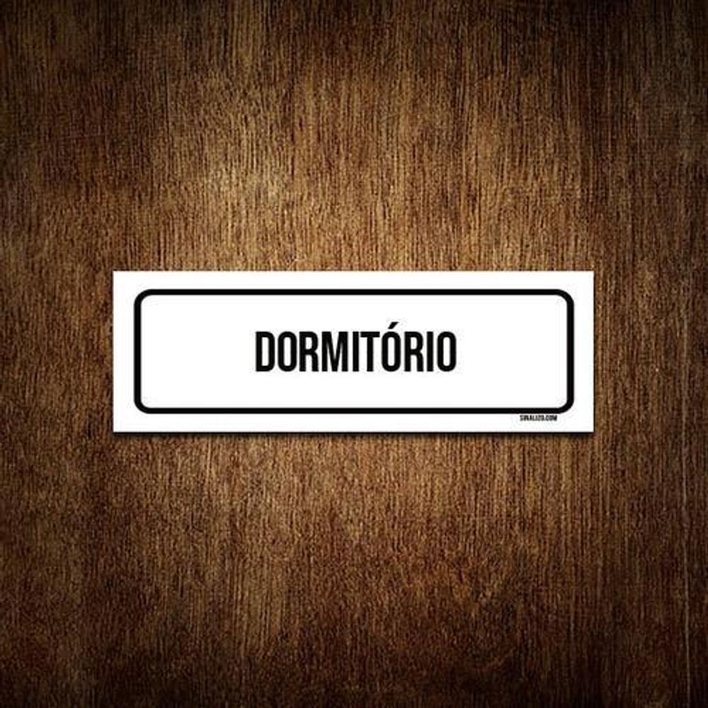 Placa De Sinalização Setor - Dormitório 23X9