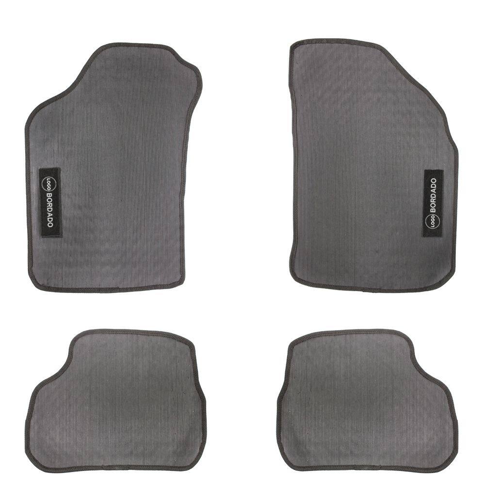 Tapete para Strada 1998 a 2011 Cabine Dupla Borracha Automotivo Impermeável 4 Peças