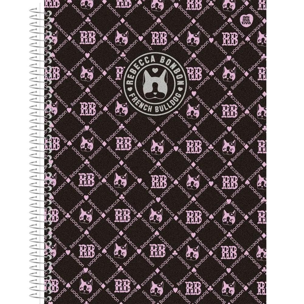 Caderno Univ. 10Mat 160Fls Rebecca Bonbon Capa 1 - Animativa