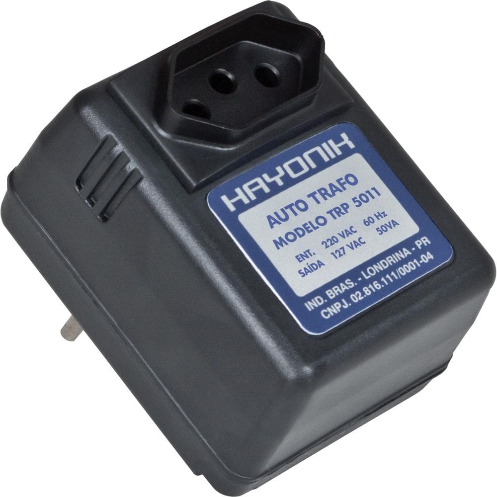 Auto Transformador Parede 220/127Vac 50Va Trp 5011 Preto Ha