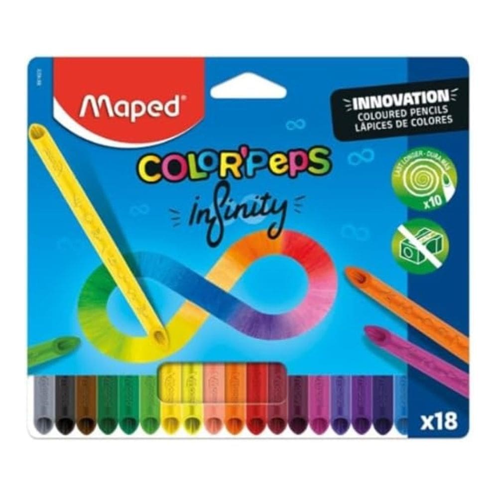 Lápis de Cor 18 Cores Color Peps Infinity Triangular Infinito - Maped