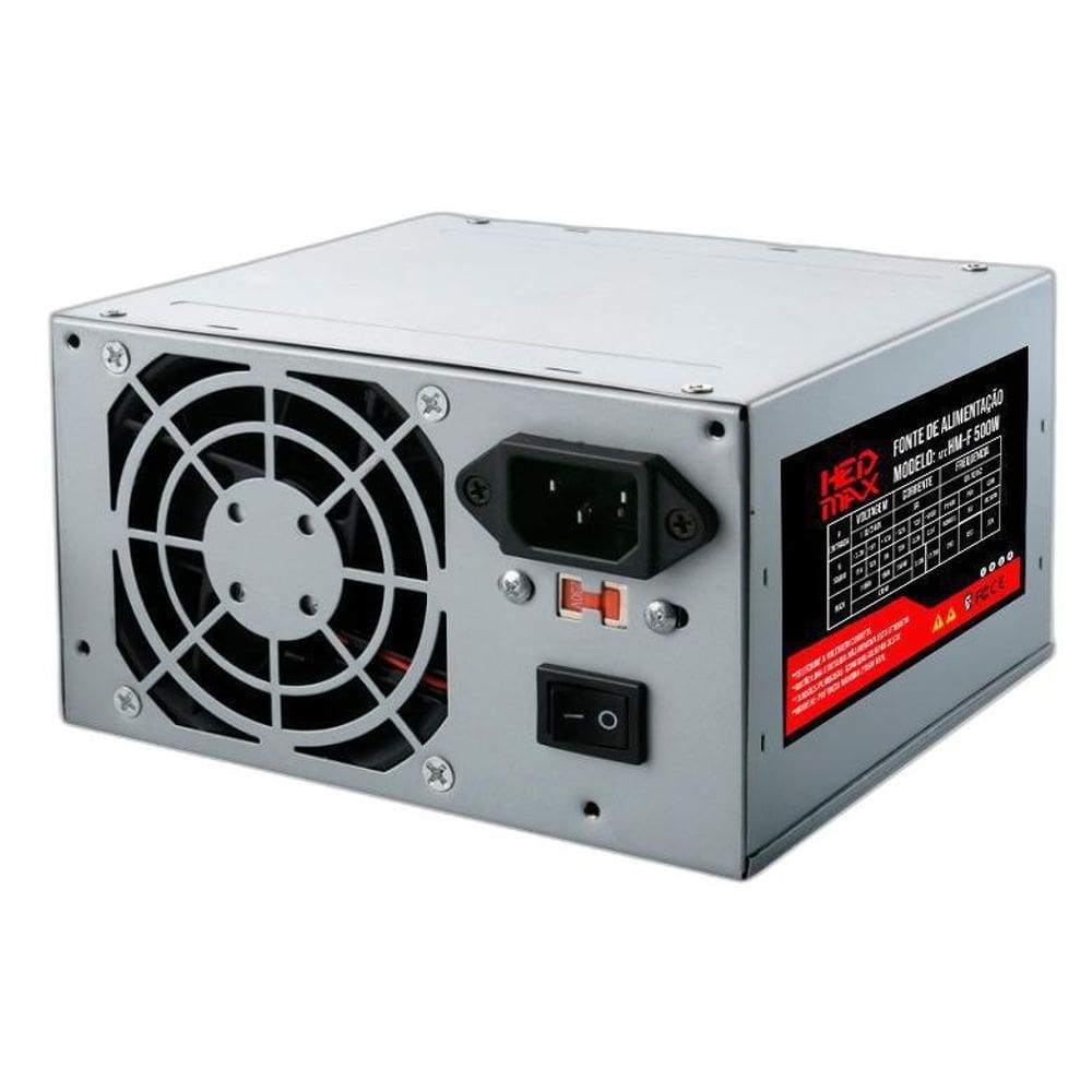 Fonte Atx 500w Nominal Hedmax 205w 100-220v
