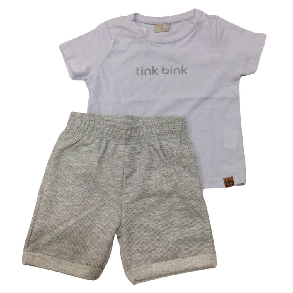 Conjunto Infantil Masc Reveillon Tink Bink Branco 1 2 3