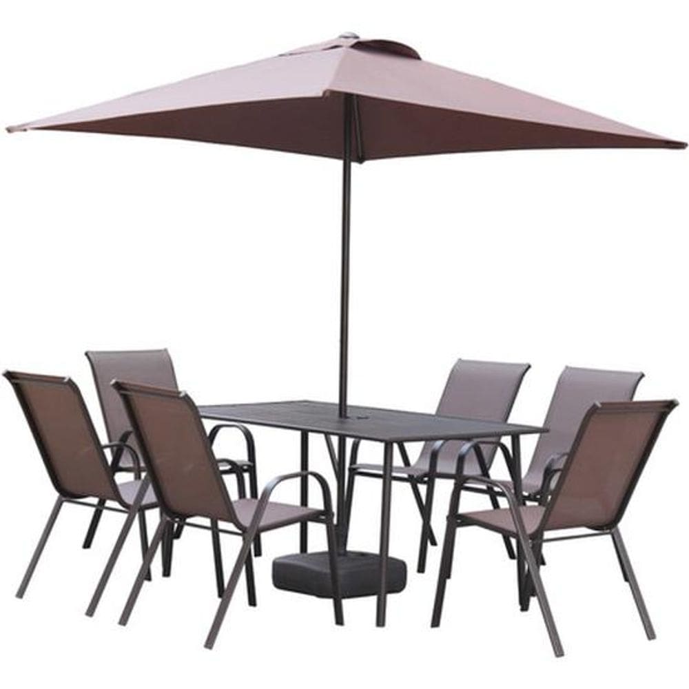 Conjunto Para Jardim Completo 6 Lugares E 9 Peças - Morocco