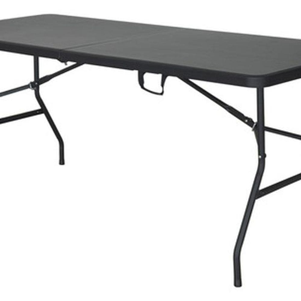 Mesa Portatil Dobravel Vira Maleta Camping 180cm - Black