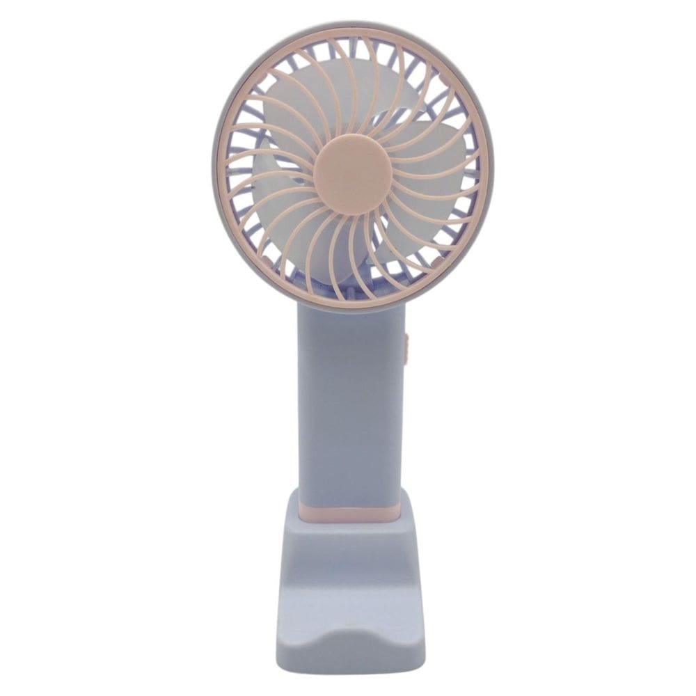 Mini Ventilador Recarregável Usb Portátil Suporte - Azul