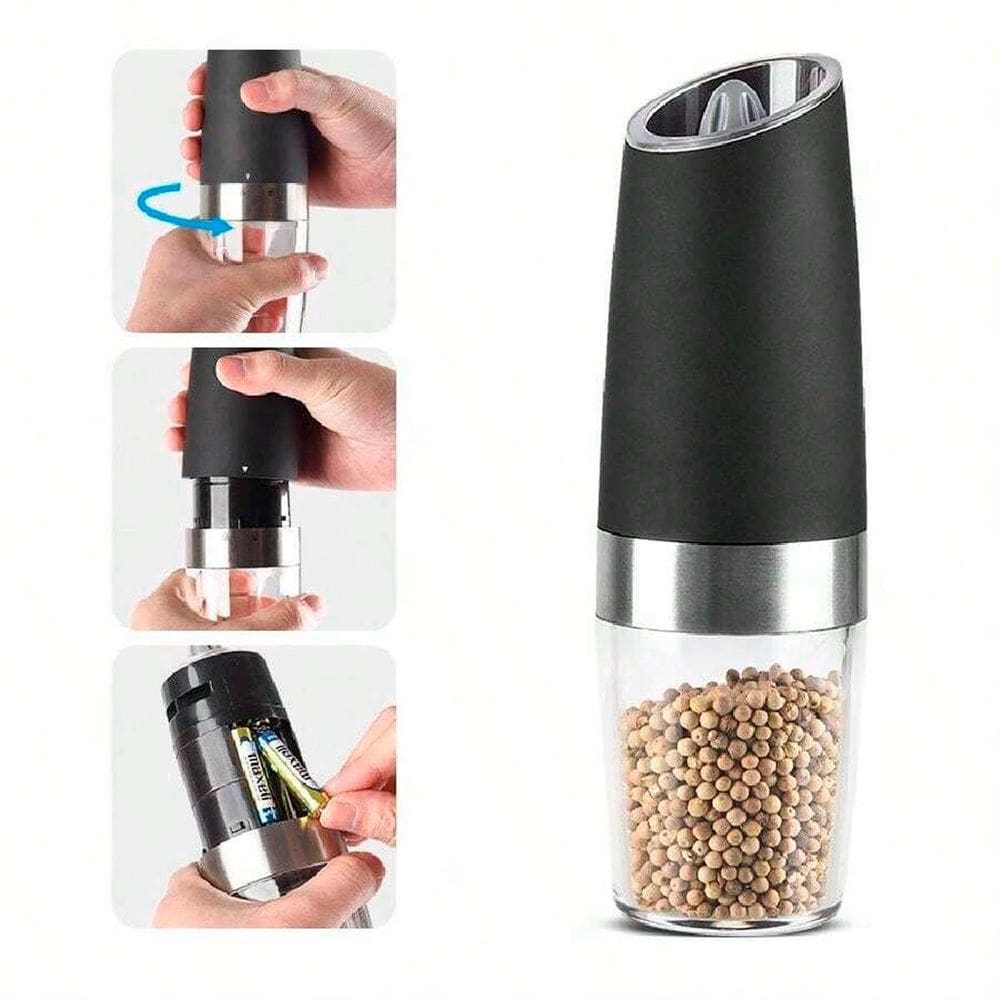 Moedor Elétrico Ajustável Para Café Pimenta Sal E Grãos