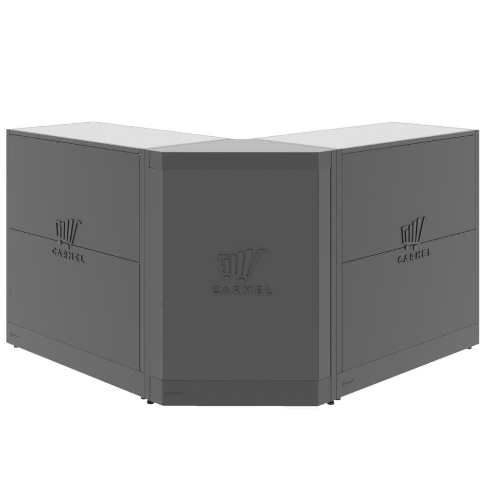 Kit 2 Balcão Comercial Fechado 1 Canto Fechado 1,00m Amapá