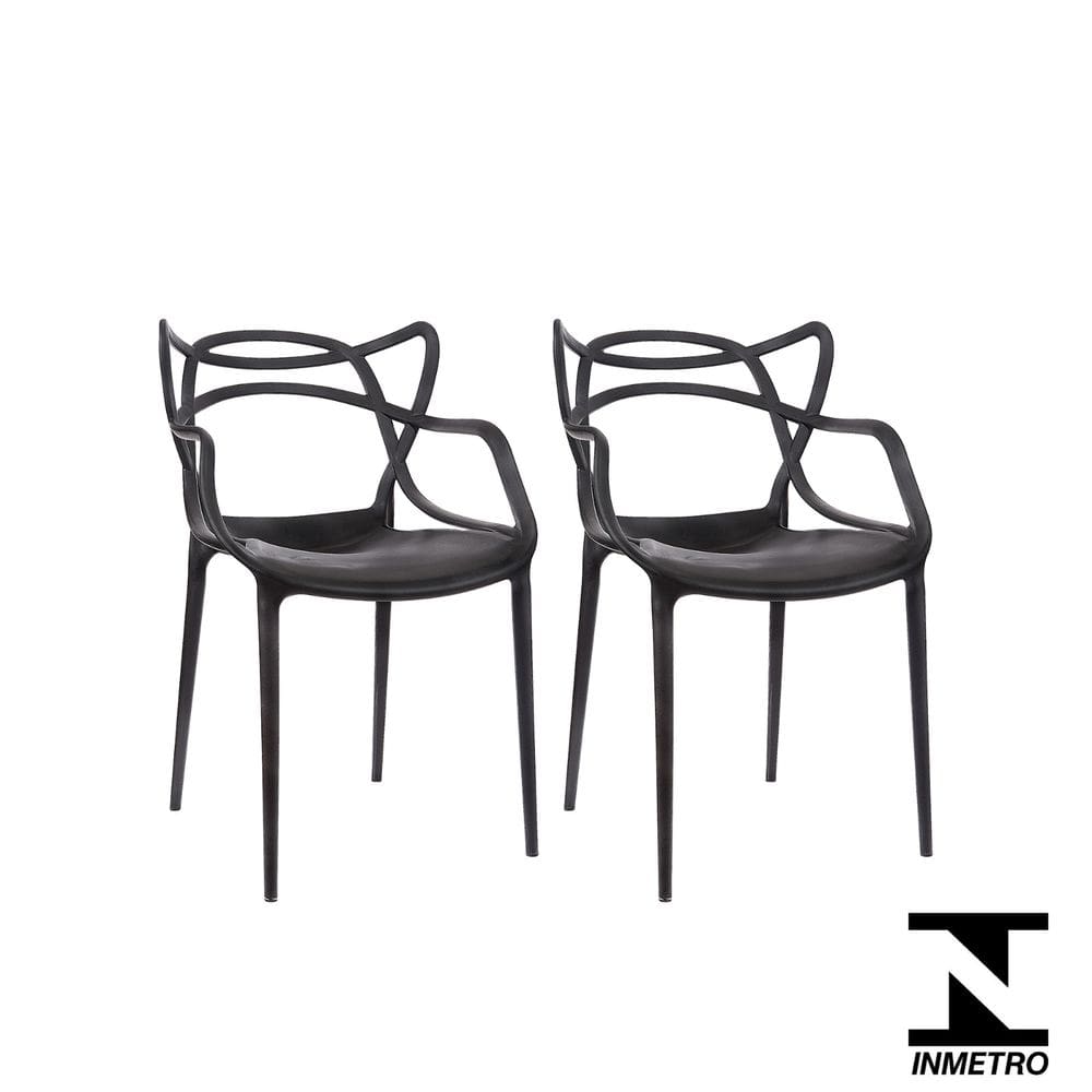 Conjunto de Cadeiras Allegra 2 Peças Preta