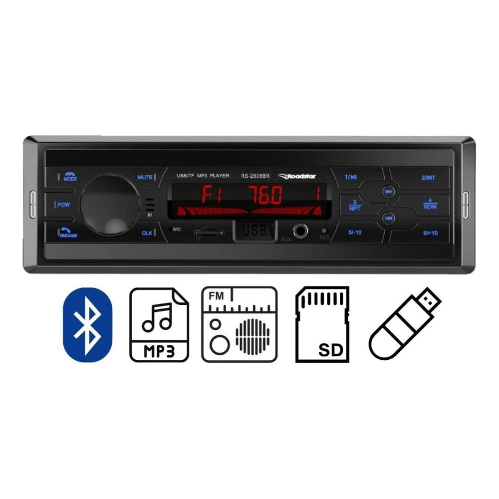 Som Automotivo Rádio Roadstar Rs-2604br Usb Bluetooth Sd