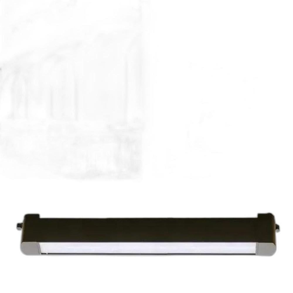 Luminária Preta Luz Difusa Linear 30W De 46Cm Para Trilho