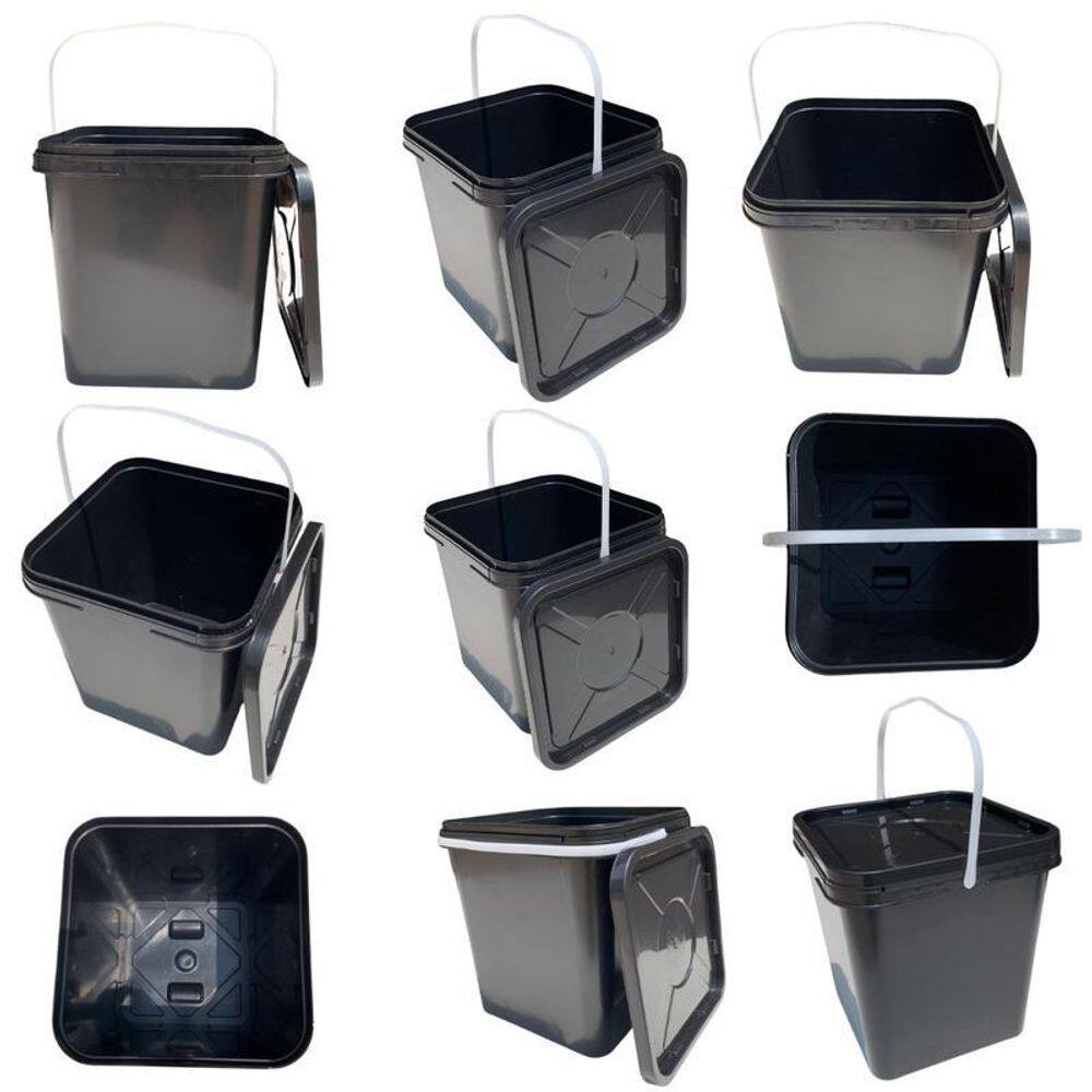 Balde Quadrado 16L Para Álcool Gel Com Tampa